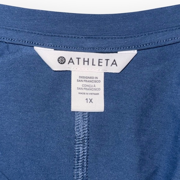ATHLETA Outbound V-Neck Tee - Jay Blue Women’s 1X - Picture 6 of 11